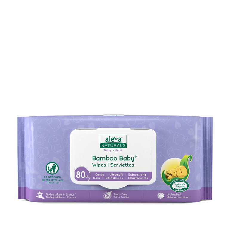 Aleva Naturals Bamboo Wipes 80 count