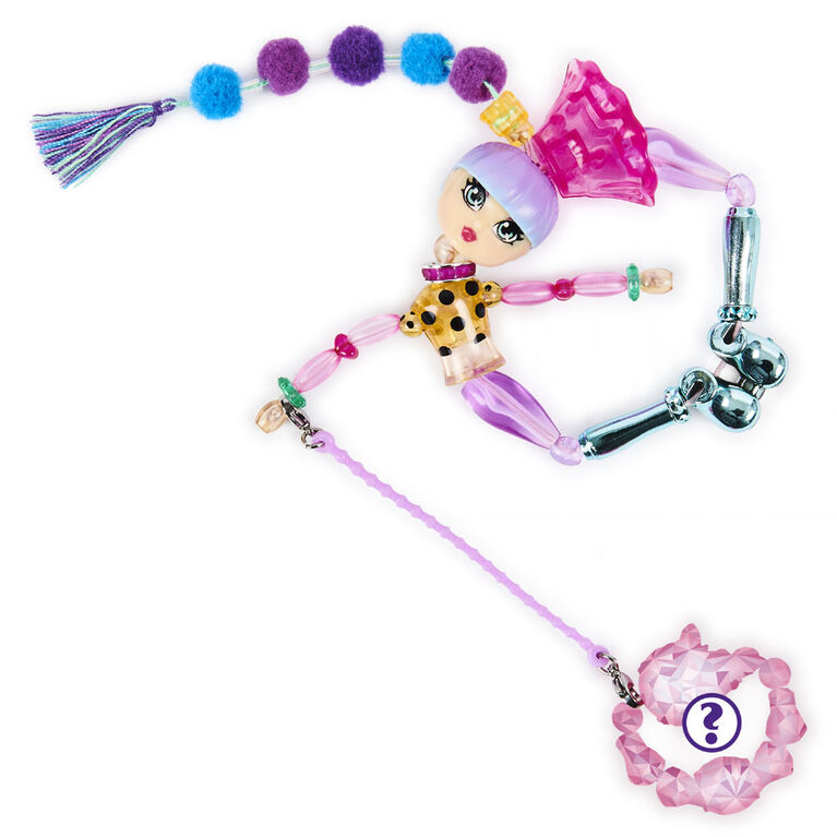 Twisty Girlz, Lil Gemz Transforming Doll to Collectible Bracelet with Mystery Twisty Petz