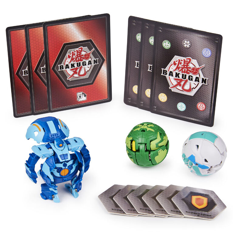 Bakugan, Starter Pack 3 personnages, Aquos Goreene, Créatures transformables à collectionner