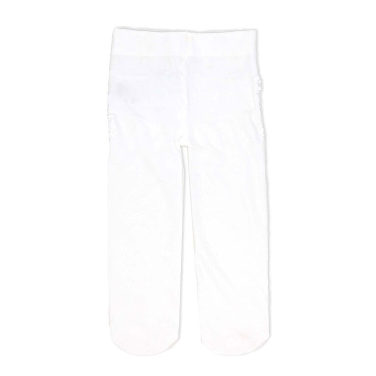 Baby Mode Signature 2 Pack Tights: Pink & White