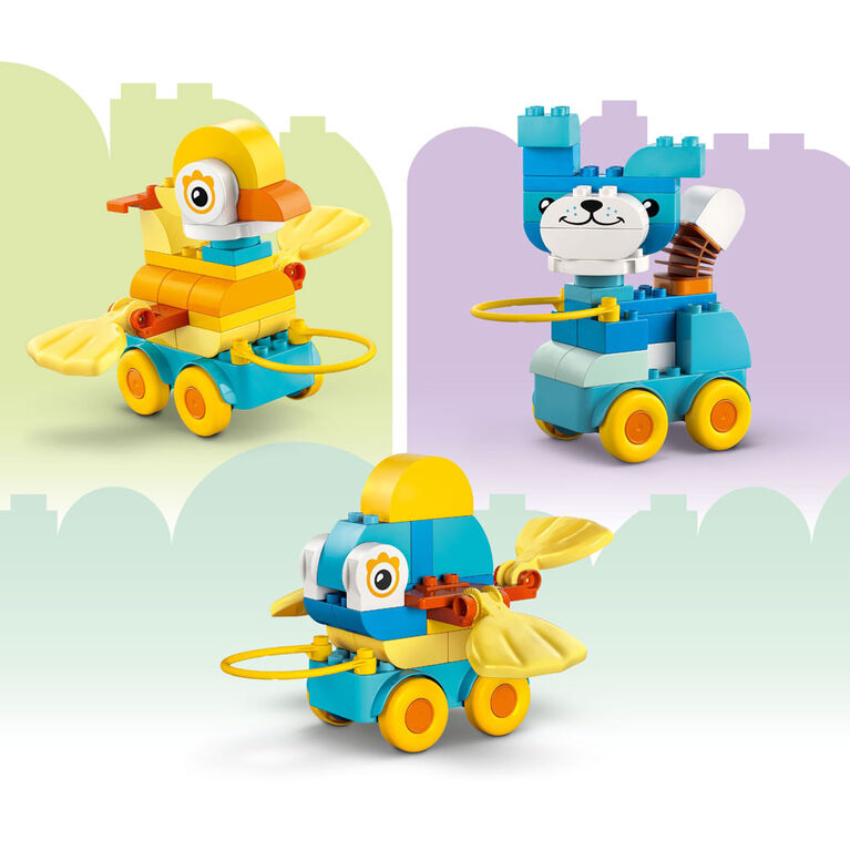LEGO DUPLO Town 3 in 1 Animals on Wheels Building Toy & Learning Play Set for Toddlers, Ages 2+ - 10448 LEGO DUPLO Town 3 in 1 Animals on Wheels Building Toy & Learning Play Set for Toddlers, Ages 2+ - 10448