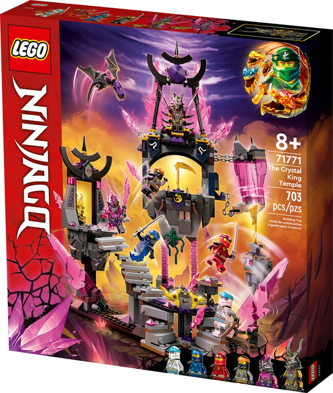 LEGO NINJAGO The Crystal King Temple 71771 Building Kit (703 Pieces)
