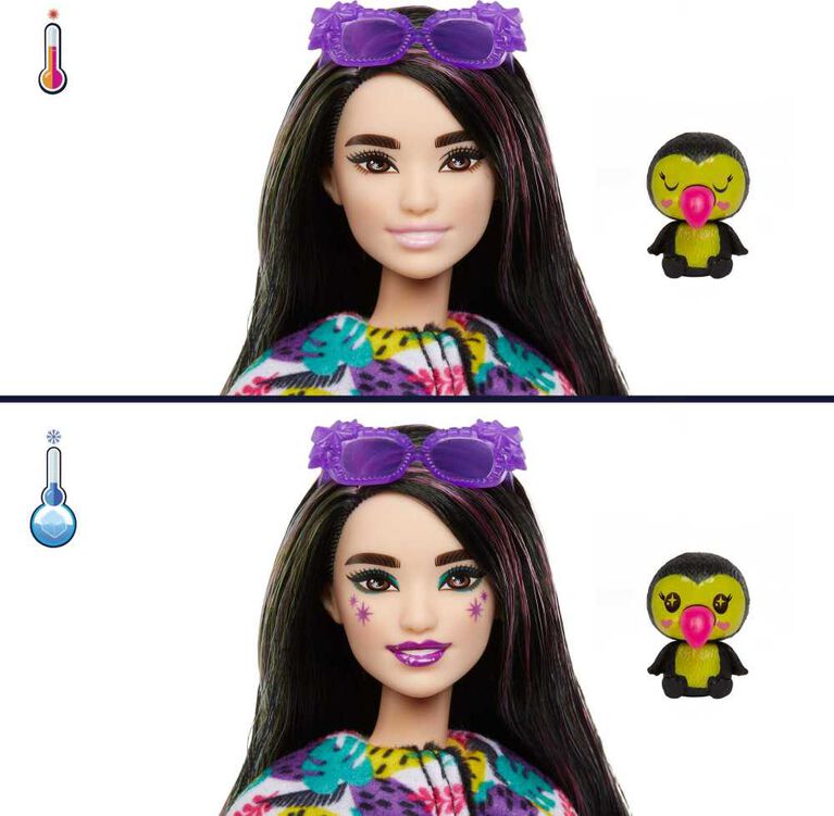 Barbie Cutie Reveal Chelsea Doll and Accessories, Jungle Series, Toucan-Themed Small Doll Set