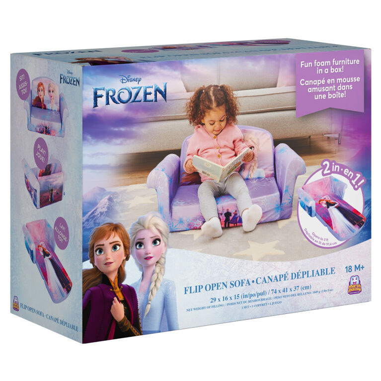 Marshmallow Furniture, Children's 2-in-1 Flip Open Foam Compressed Sofa, Frozen 1