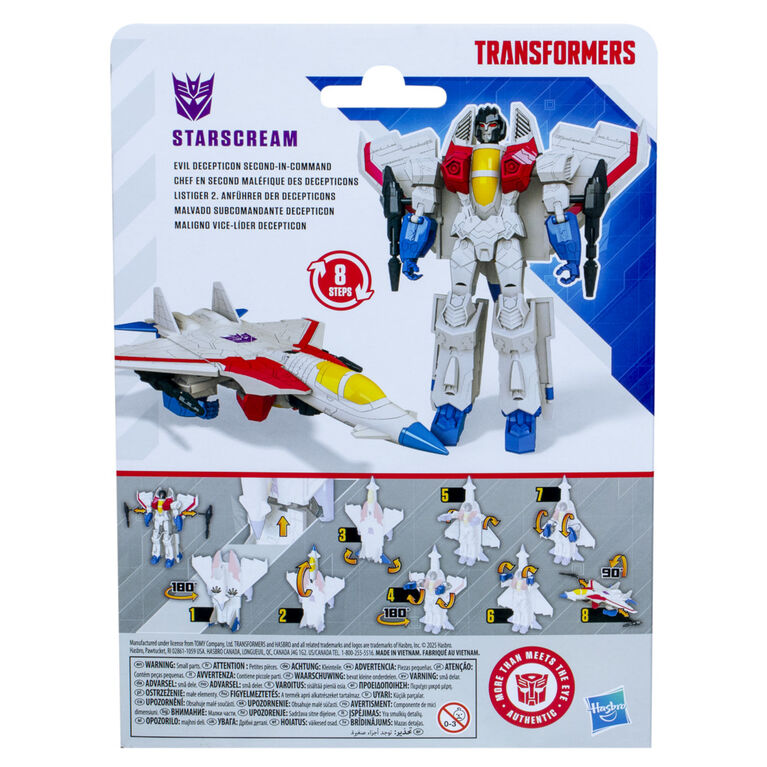 Transformers Generations Toys Authentics Starscream Action Figure 7 Inch