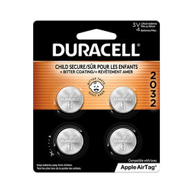 2032 Pile Bouton Lithium Duracell - paquet de 4