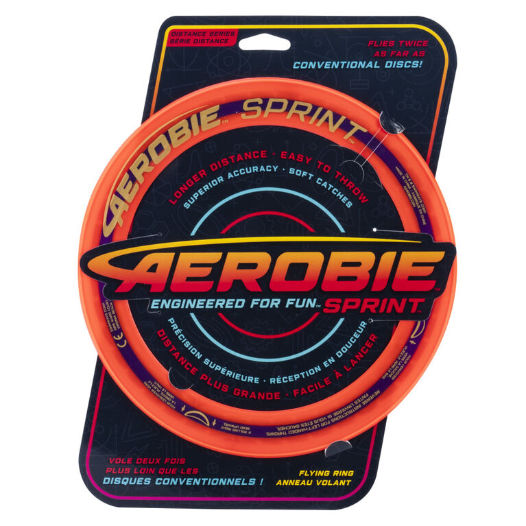 Aerobie Sprint Ring - Disque volant d'extérieur - 25,4 cm - Orange