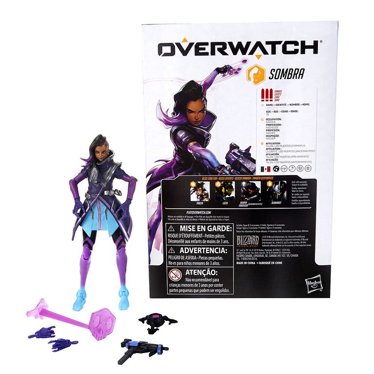 Overwatch Ultimates Series - Figurine articulée de collection Sombra de 15 cm.