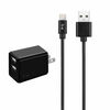 Blu Element  Chargeur Mural Dual USB 3.4A avec Lightning Câble Noir