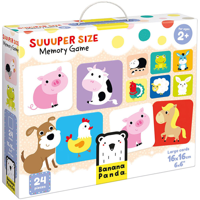 Banana Panda Jeu de mémoire de taille supérieure (24 pièces) - Édition anglaise - Notre exclusivité