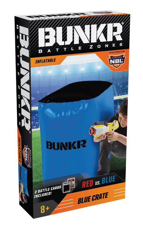 BUNKR Inflatable Blue Crate for Blaster Battles