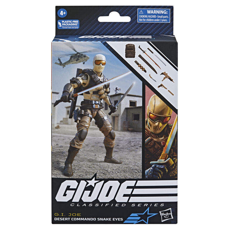 G.I. Joe Classified Series Desert Commando Snake Eyes, Collectible G.I. Joe Action Figures, 92, 6 Inch Action Figures