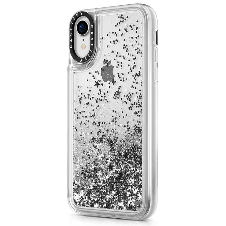 Casetify Étui Glitter Argent pour iPhone XR
