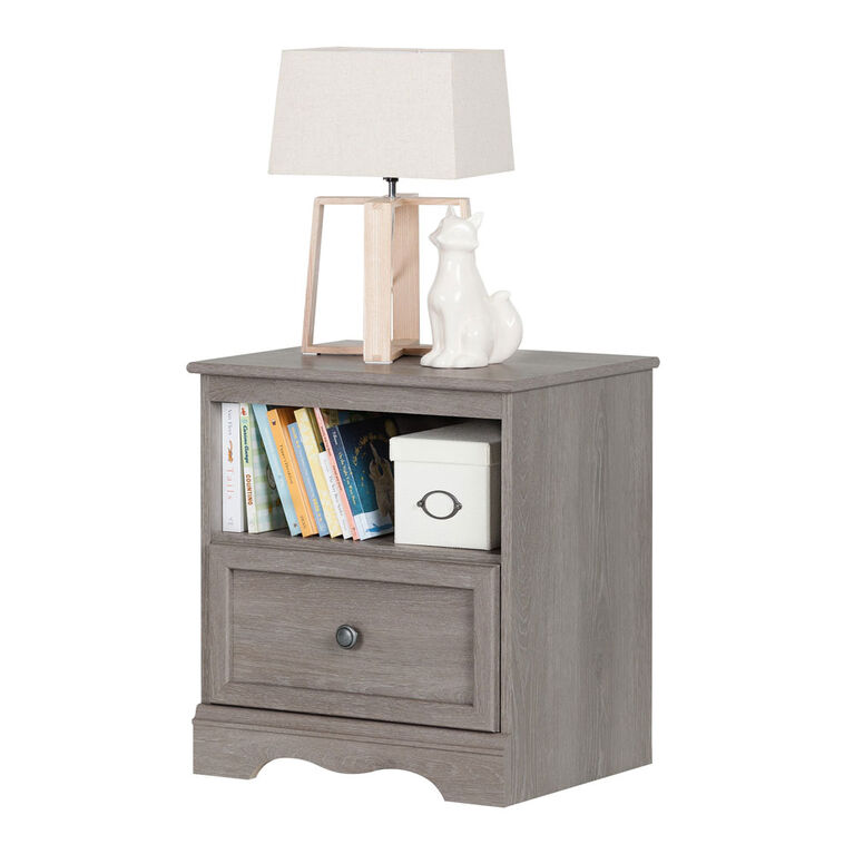 Savannah 1-Drawer Nightstand - End Table with Storage- Sand Oak