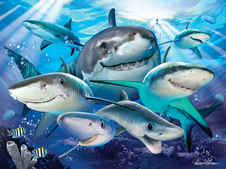 Howard Robinson Shark Selfie 100 pc Casse-Tete Super 3D<br>