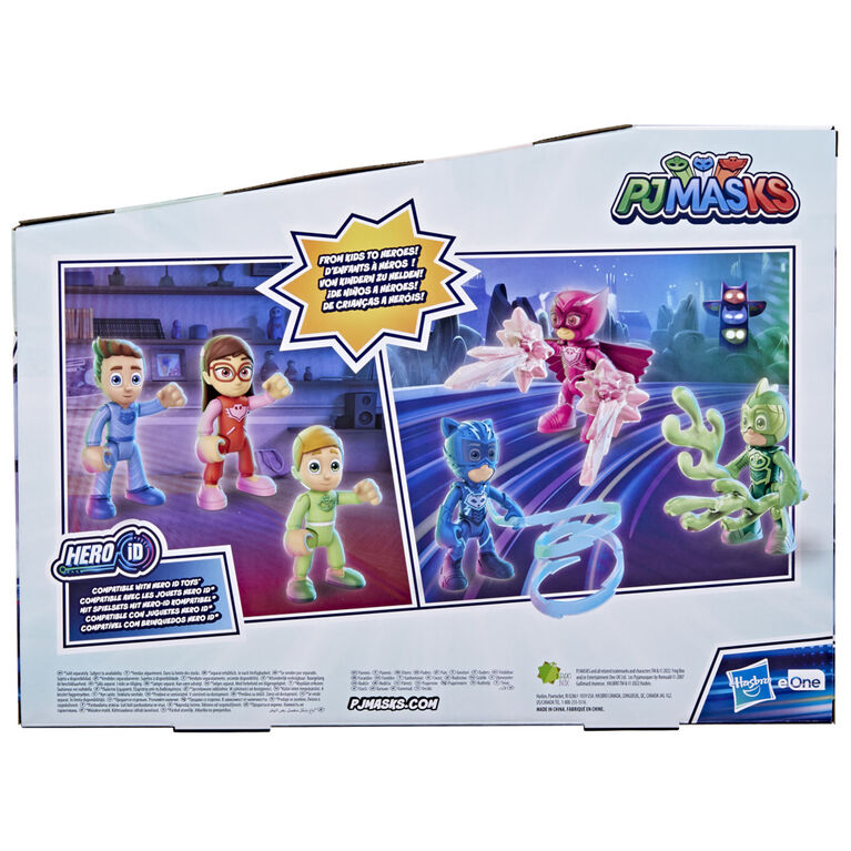 PJ Masks Nighttime Heroes Figure Set Preschool Toy, 6 Action Figures and 11 Accessories