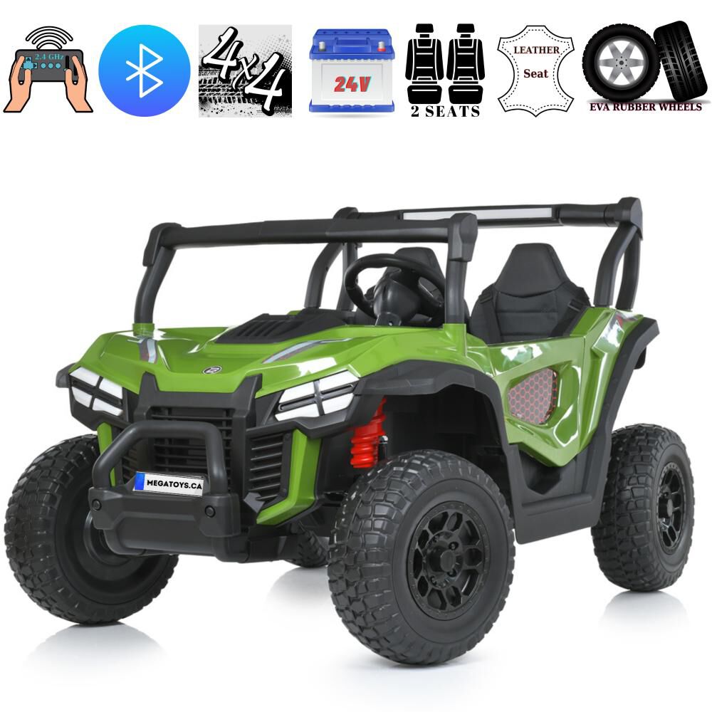KIDSVIP 2 Seater 24V Adventure Buggy Kids 4X4 Ride On UTV w RC Green Toys R Us Canada