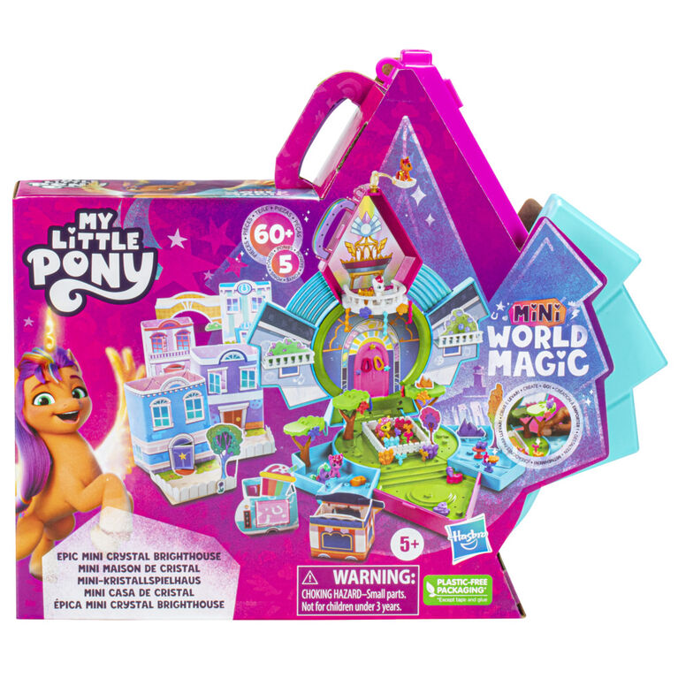 My Little Pony Mini World Magic Epic Mini Crystal Brighthouse Toy - Customizable Playset with 5 Collectible Figures