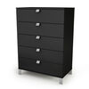 Spark 5-Drawer Chest Dresser- Pure Black