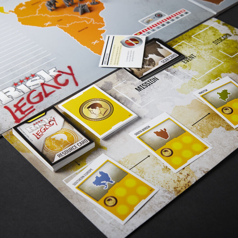 Avalon Hill Risk Legacy Strategy Tabletop Game, Immersive Narrative Game - English Edition