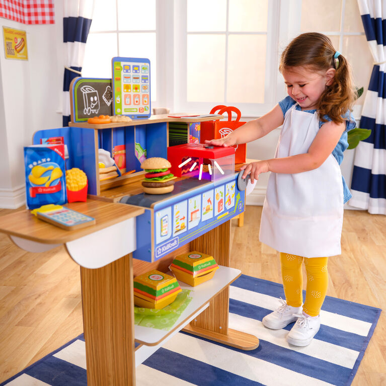 KidKraft - Prep and Deliver Deli Wooden Play Store with 25+ Accessories