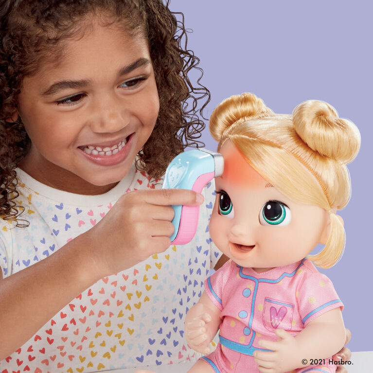 Baby Alive poupée Lulu Achoo, poupée interactive de 30 cm, cheveux blonds