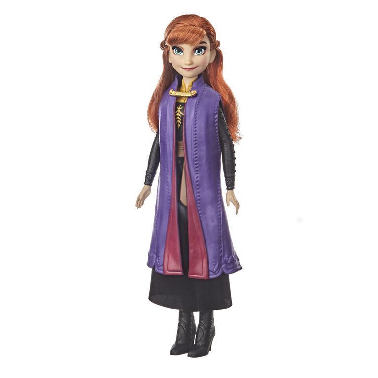 Disney La Reine des neiges 2, poupée mannequin Anna aux longs cheveux roux avec jupe et chaussures, inspirée du film
