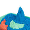 Kinetic Sand Sandbox Set, 1lb Blue Play Sand, Sandbox Storage, 4 Molds and Tools, Sensory Toys