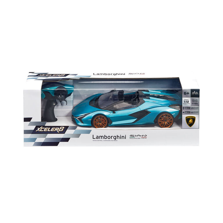 Voiture téléguidée Xceler8 Lamborghini Sian Roadster à l'échelle 1:12 - Notre exclusivité