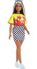 ​Barbie Fashionistas Doll #179, Flame Crop Top, Checkered Skirt, Sneakers and Sunglasses