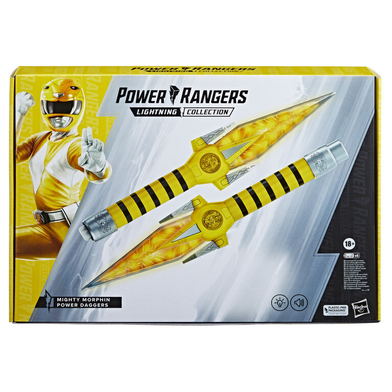Power Rangers Lightning Collection Mighty Morphin Yellow Ranger Power Daggers Premium Roleplay Collectible