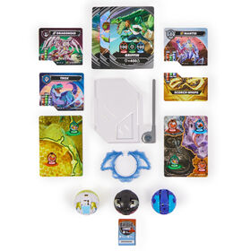 Bakugan Starter 3-Pack, Special Attack Mantid, Titanium Dragonoid et Trox, figurines articulées personnalisables qui tournent et cartes à collectionner