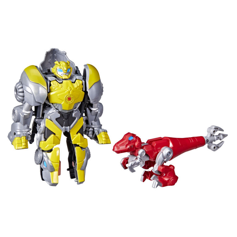Transformers Dinobot Adventures Dinobot Defenders Bumblebee and Lance the Raptor-Bot