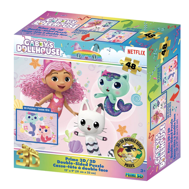 Gabby/Peppa Pig Double Sided 48Pc Puzzle Asst