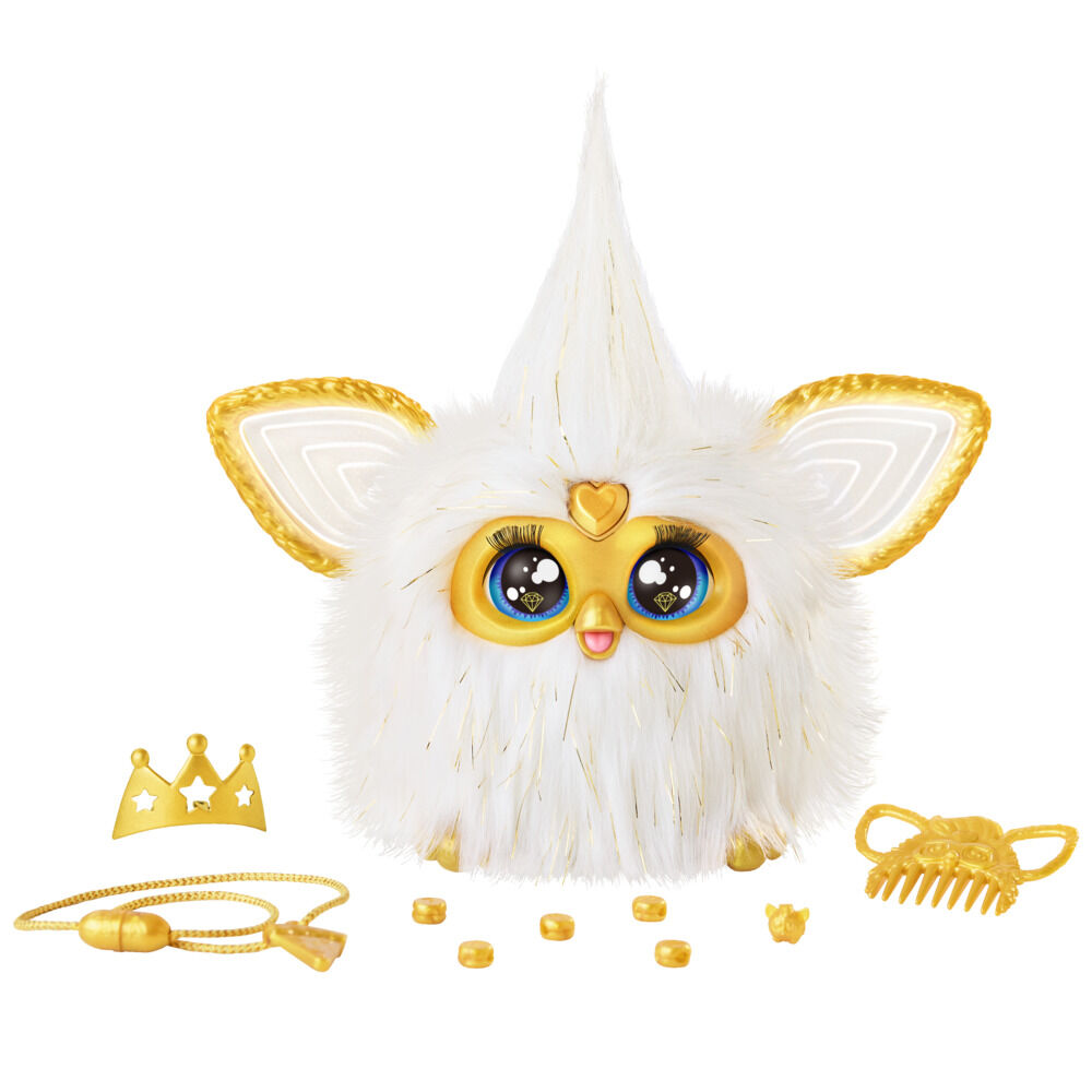 Furby Gold Glam Interactive Plush Toy - English Edition