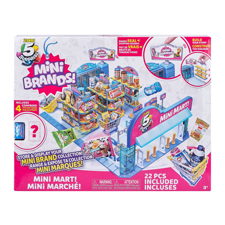 5 Surprise Mini Brands Electronic Mini Mart with 4 Mystery Mini Brands Playset