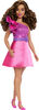 Barbie Fashionistas Doll #225, Brown Hair, Pink Sparkly Dress, 65th Anniversary