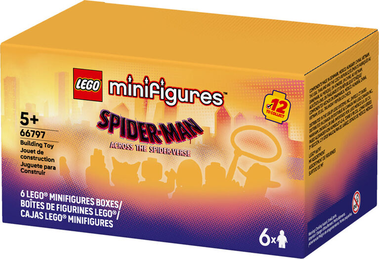 LEGO Minifigures Spider-Man: Across the Spider-Verse 6 Pack - Pretend Play Toys for Kids - 66797