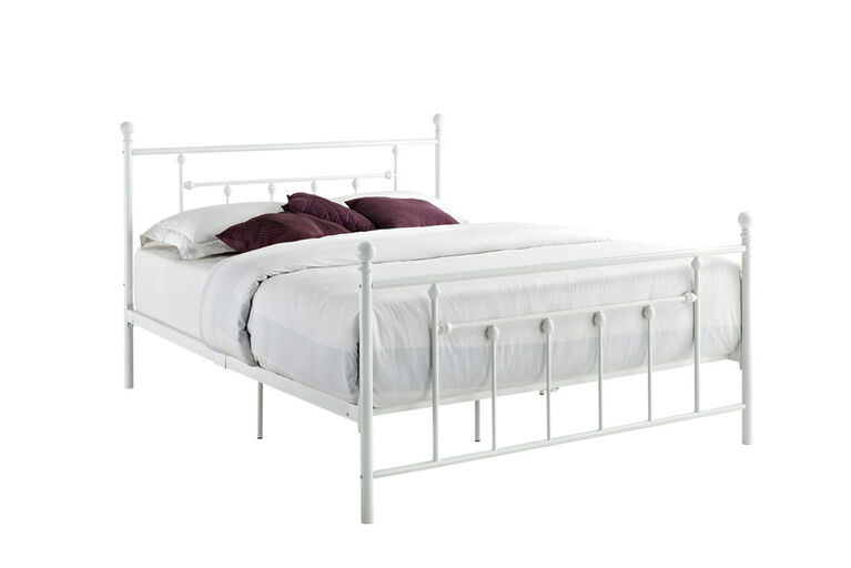 DHP - Manila Full Metal Bed, White