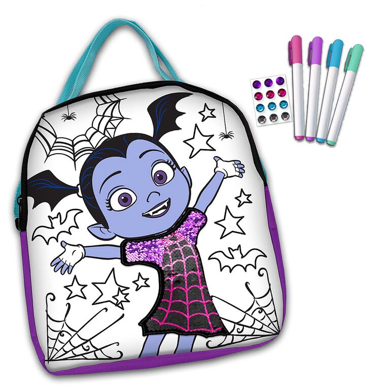 Trousse de décoration de sac à main à paillettes "Colorie et Personnalise" Vampirina.