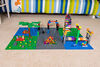 Strictly Briks - Flat Bottom Baseplates - 10" x 10" - 32 x 32 pegs - 6 Baseplates - Blue, Gray, Green