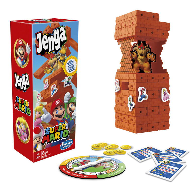 Jenga: Super Mario Edition Game, Block Stacking Tower Game