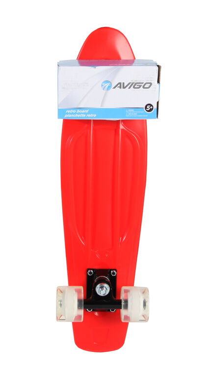 22" Avigo Retro Skateboard - Red