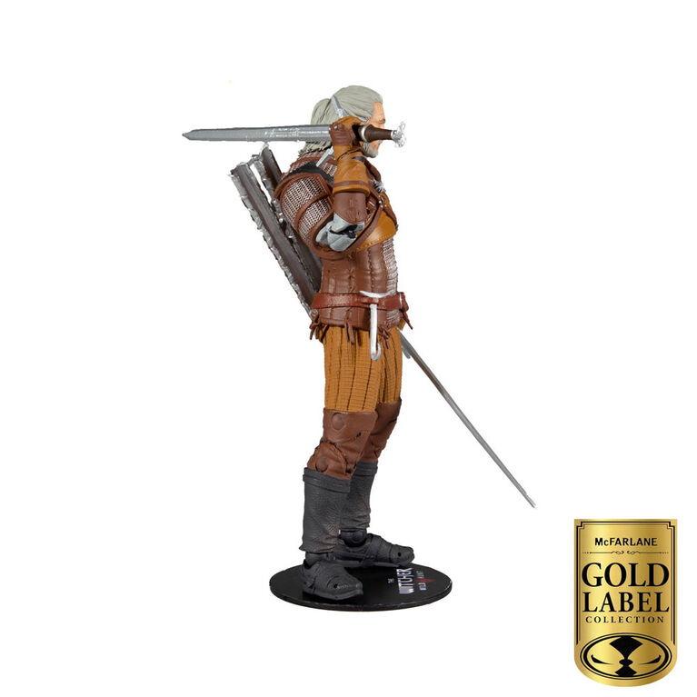 Série de collectionneurs d'étiquettes d'or McFarlane: figurine Witcher - Geralt - Notre exclusivité