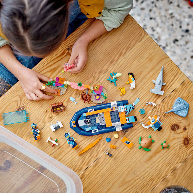 LEGO City Explorer Diving Boat 60377 Building Toy Set (182 Pieces)
