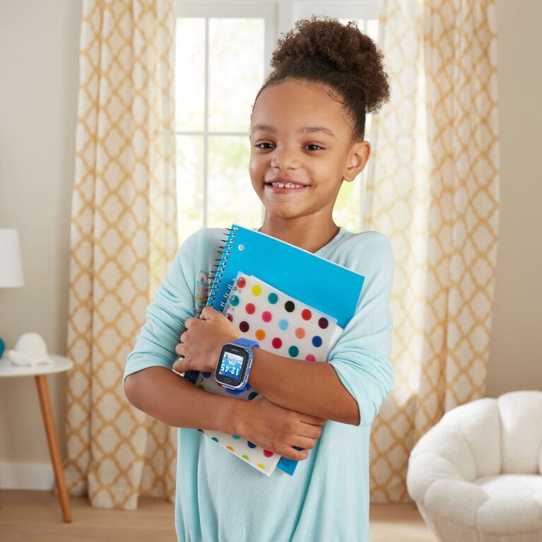 VTech KidiZoom Smartwatch DX3 avec deux appareils photo, lumière à DEL et flash, jumelage sécurisé des montres, effets photo et vidéo, jeux, podomètre, résistant aux éclaboussures, batterie rechargeable intégrée
