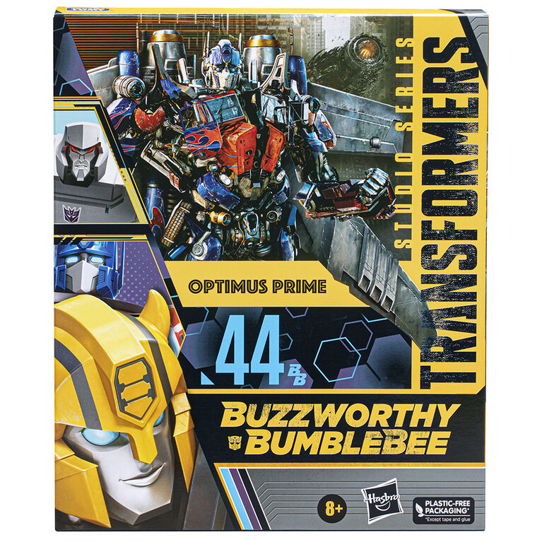 Transformers Studio Series Buzzworthy Bumblebee 44B, figurine Optimus Prime de 21,5 cm, classe Leader - Notre exclusivité