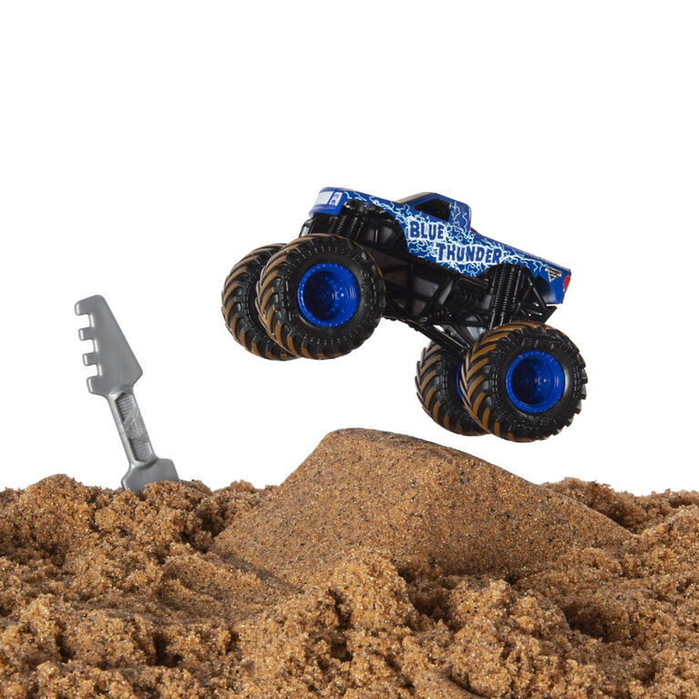 Coffret débutant Monster Dirt Blue Thunder, avec 226 g (8 oz) de Monster Dirt et un monster truck Monster Jam.