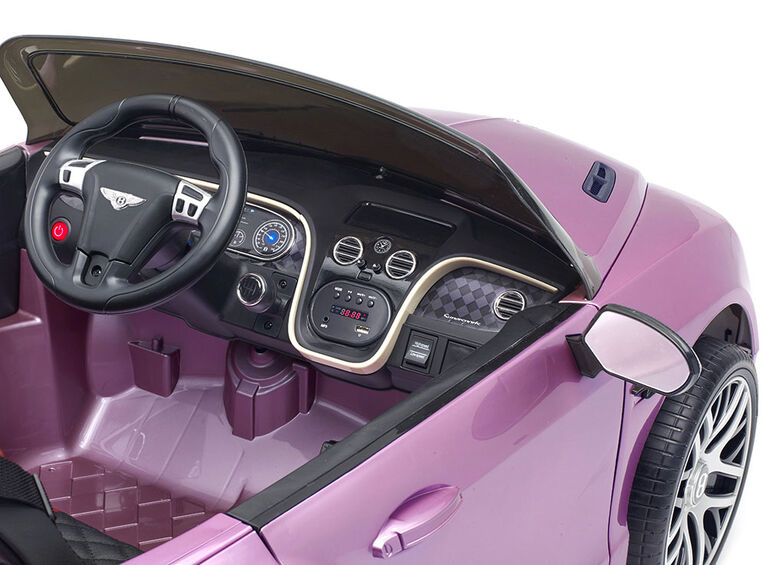Bentley porteur de 12 volts - rose - Notre exclusivité