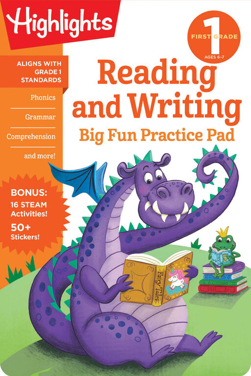 First Grade Reading and Writing Big Fun Practice Pad - Édition anglaise